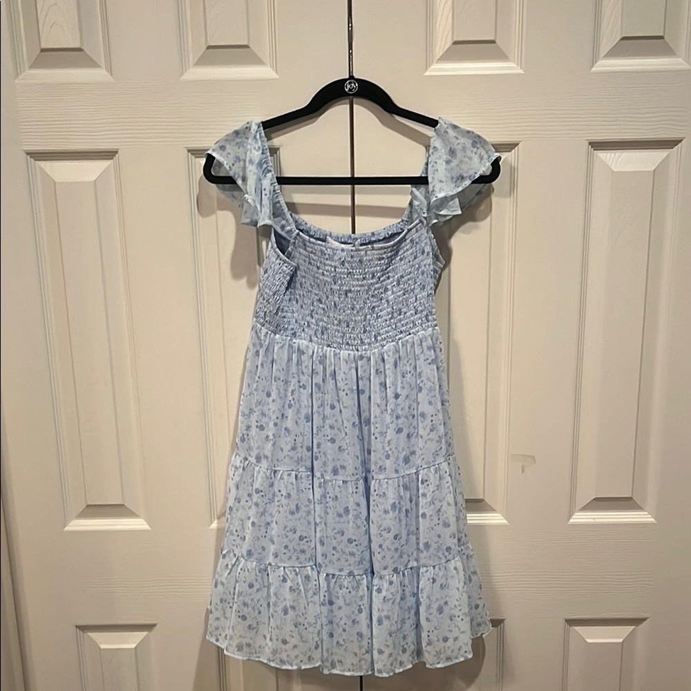 Altar'd State Light Blue Mini Floral Dress